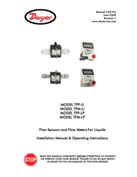 Thumbnail of document Manual - TFP-LP Liquid Turbine Flow Meter